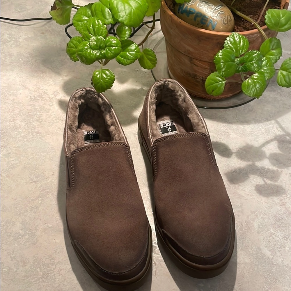 Frye Women's Brown Slip-On Suede Sneakers